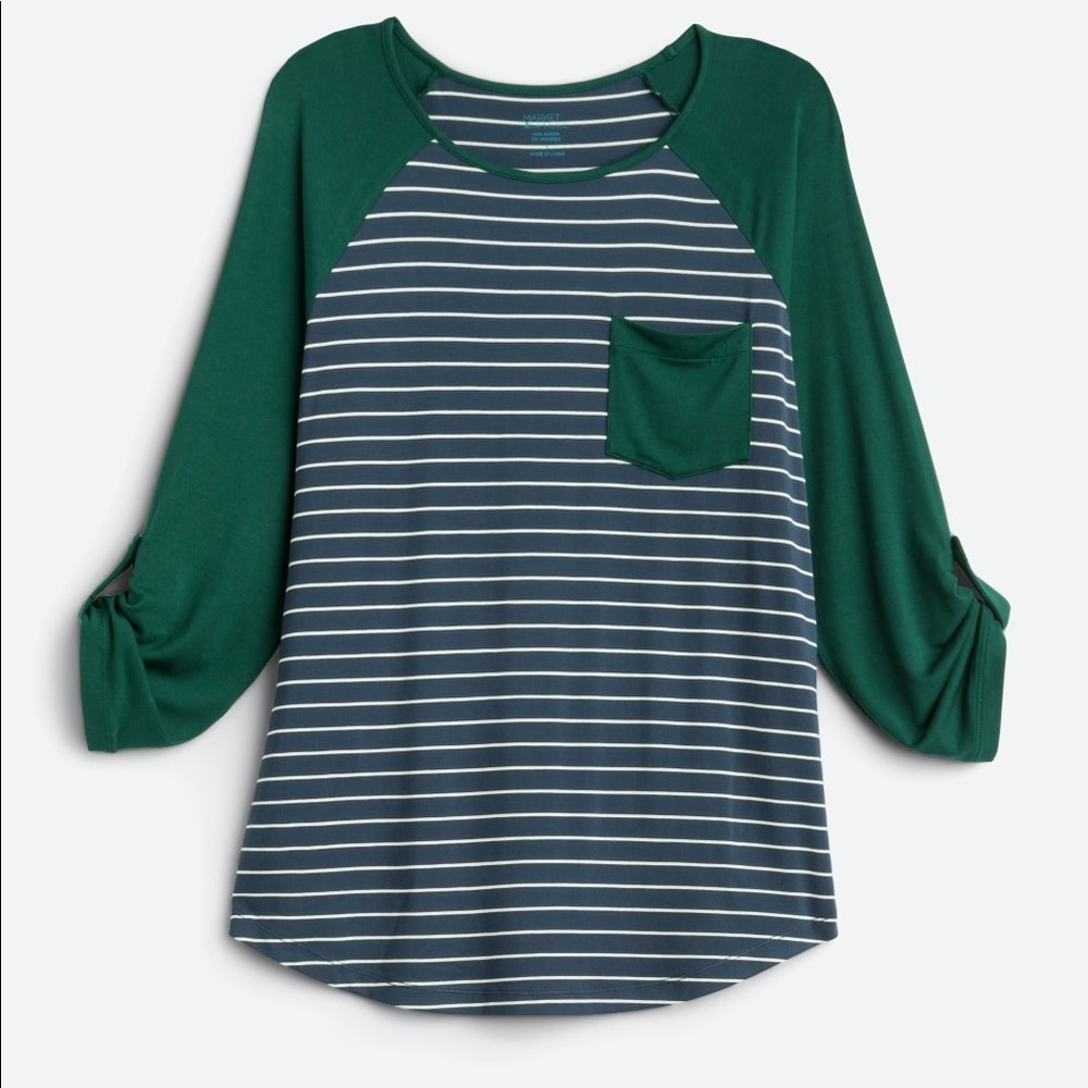 Market & Spruce - Aspen Crew Neck Responsible Rayon - Indigo